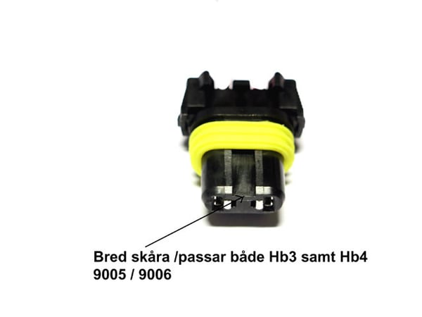 HB3 9005 / HB4 9006 AMP kontakt hane universal 8-pack