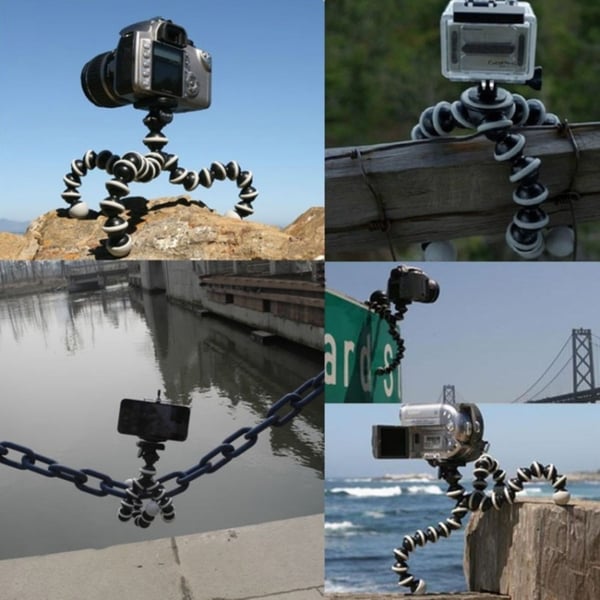 Fleksibel Tripod Kamerastativ - Stativ for Mobil / GoPro (16 cm)