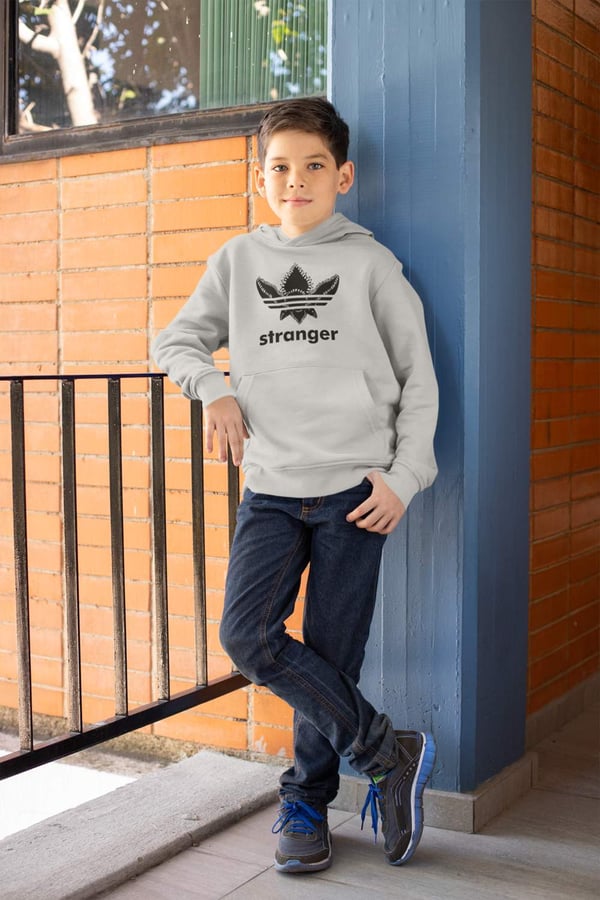 Barn Demogorgon huvtröja hoodie Sweatshirt tröja t-shirt  Stranger things
