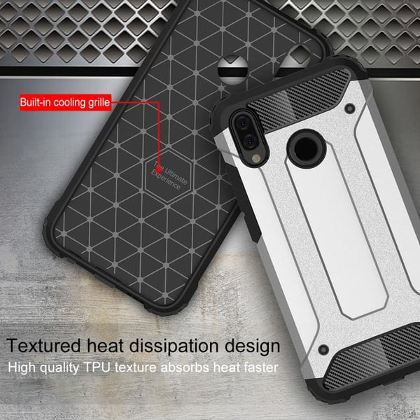 Huawei Y6 (2019) - Deksel/Mobildeksel - Tøff - Sølv