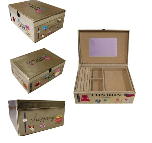 Juvelbox / Smyckesbox / Smyckeskrin - Guld Juvelbox / Smyckesbox / Smyckeskrin - Guld
