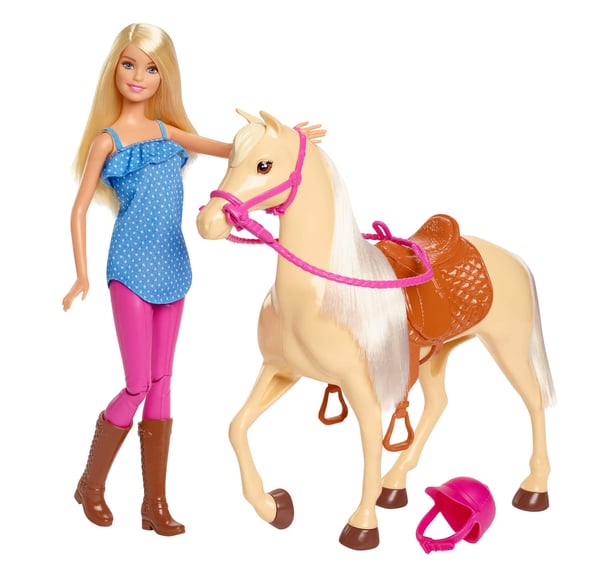 Barbie-nukke hevosella