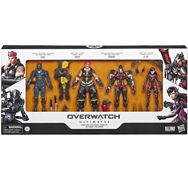 Overwatch, Actionfigurer - Genji, Zarya, Pharah, D.Va