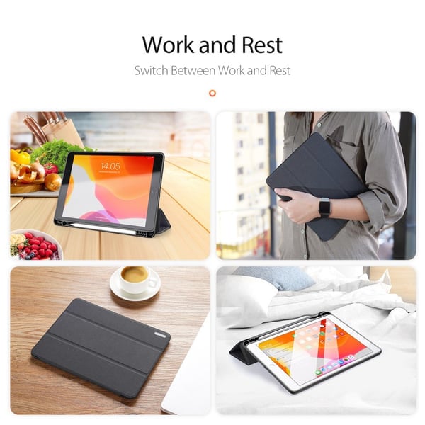 DUX DUCIS Domo Apple iPad 10.2 2021/2020/2019 deksel Trifoldet Svart
