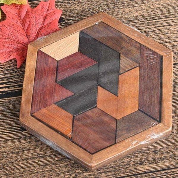 Geometrisk puslespill av tre