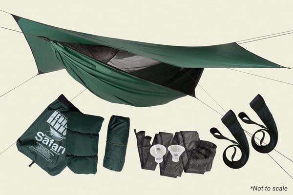 HENNESSY SAFARI DELUXE ZIP HHM66, hängmatta med tarp och insekstnät