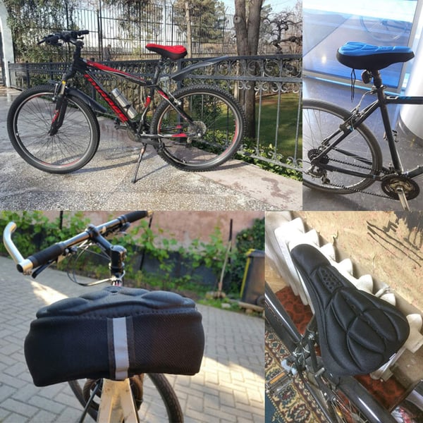 Ergonomisk sykkelsadel med beskyttelse og refleks