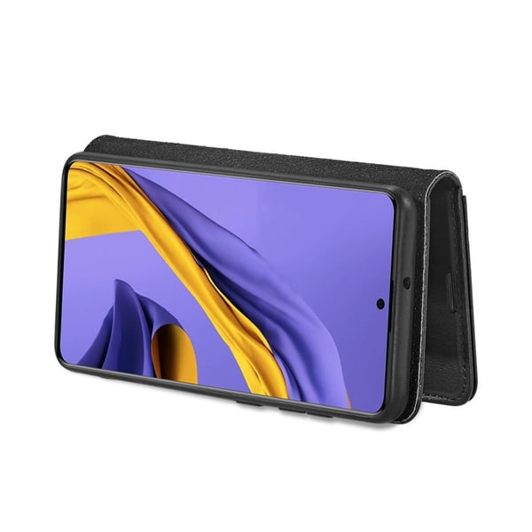 DG.MING Split Læder Pung Taske til Samsung Galaxy A71 - Sort