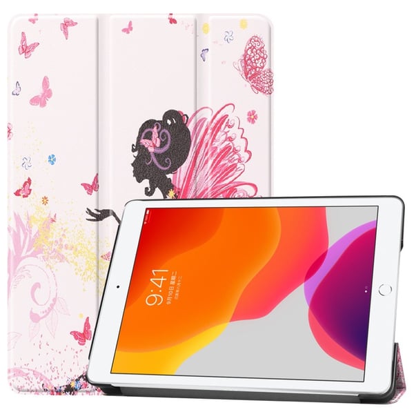 Apple iPad 10.2 (2019) Pattern PU kolminkertainen tabletin kotelo - Kauneus