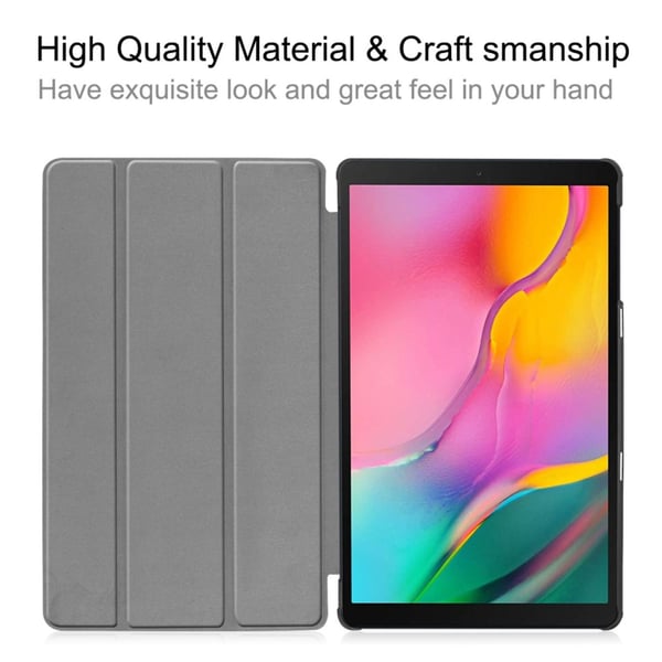 Trifoldet stativetui til Samsung Galaxy Tab A 10.1 (2019) - Sort