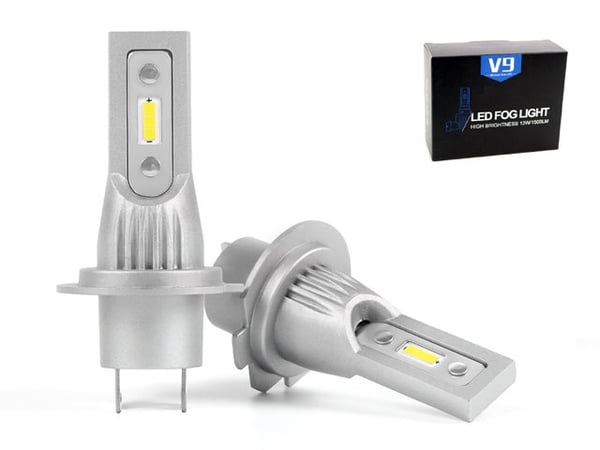 H7 V9-PRO 1500 lumen dimljus led lampor  2-pack 12v led