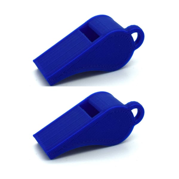 Visselpipa 2-pack PLA plast 118+ Db blå