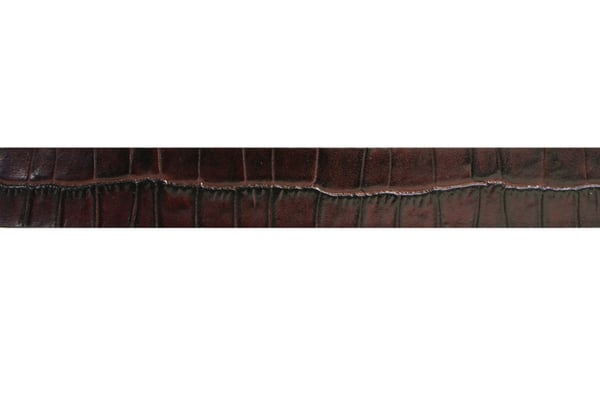 Brunt 25mm crocco damskärp i kalvläder