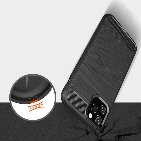 SKALO iPhone 11 Pro Max Armor Carbon Stødsikker TPU-cover
