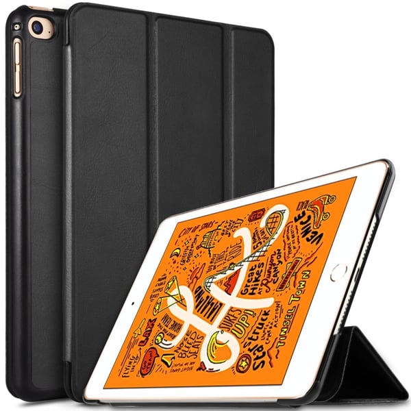 iPad Mini 2019/Mini 4 Slim Fit Trefoldelig Deksel - Svart