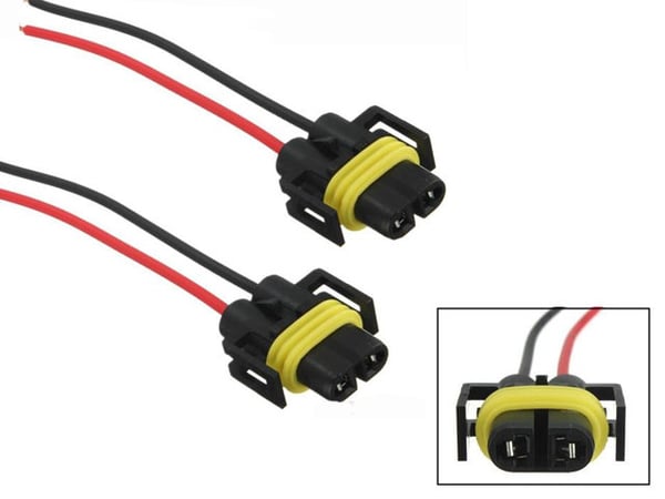 H8 H11 (H9) xenon / LED / halogen kontakter sockel  2-pack