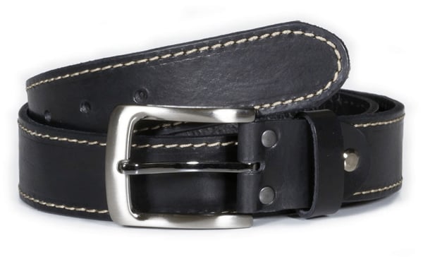 Svart 35mm jeansbälte i kalvläder