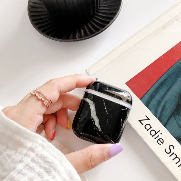 Beskyttelsesetui til AirPods - Sort Marmor
