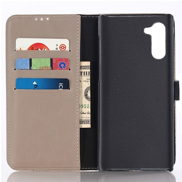 Samsung Galaxy Note 10 Retro Lommebok - deksel - Beige