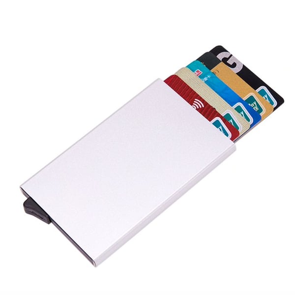Pop-up kortholder - aluminiumsdeksel - (RFID-sikker)