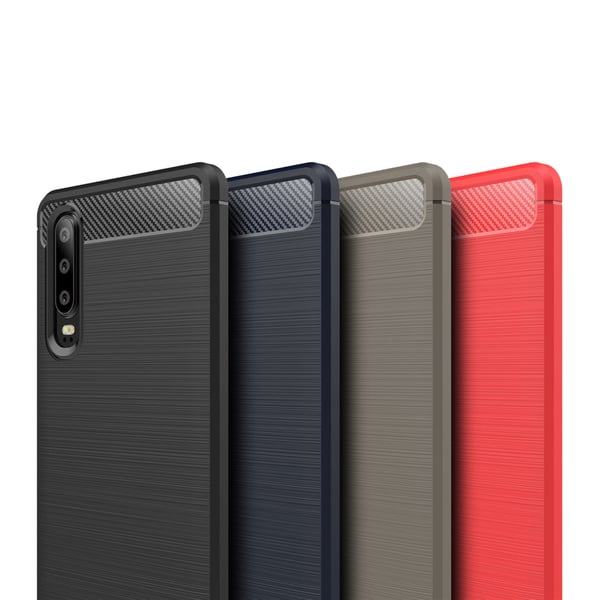 SKALO Huawei P30 Armor Carbon Stødsikker TPU-cover