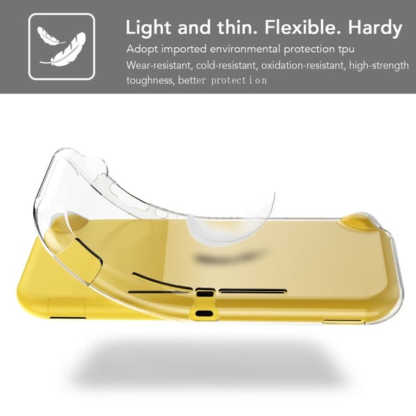 Kompatibel med Nintendo Switch Lite Transparent holdbart blødt TPU cover