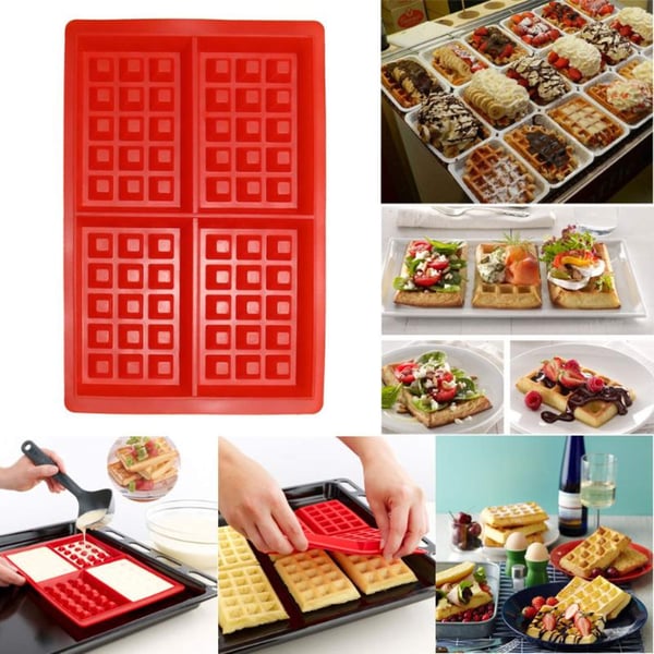 Vaffel Form i Ovnen / Silikon Baking Form - Lag Vafler i Ovnen