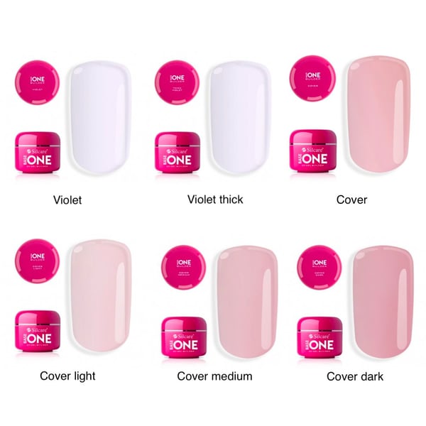 Base one - Builder / building gel 15g - 17 forskjellige - UV gel - Silcare