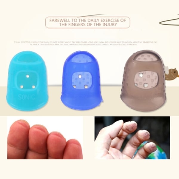 5-Pack - Gitarr Fingerskydd - Skyddar fingrar - Medium