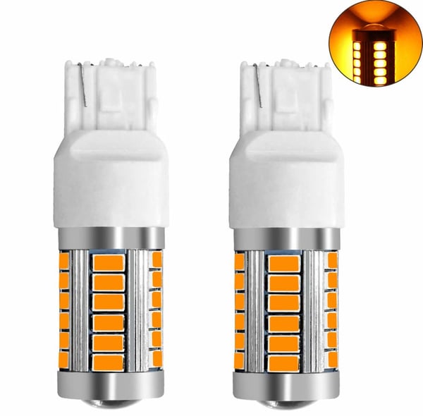 2x Gul 7440 W21W T20 33st smd 5730