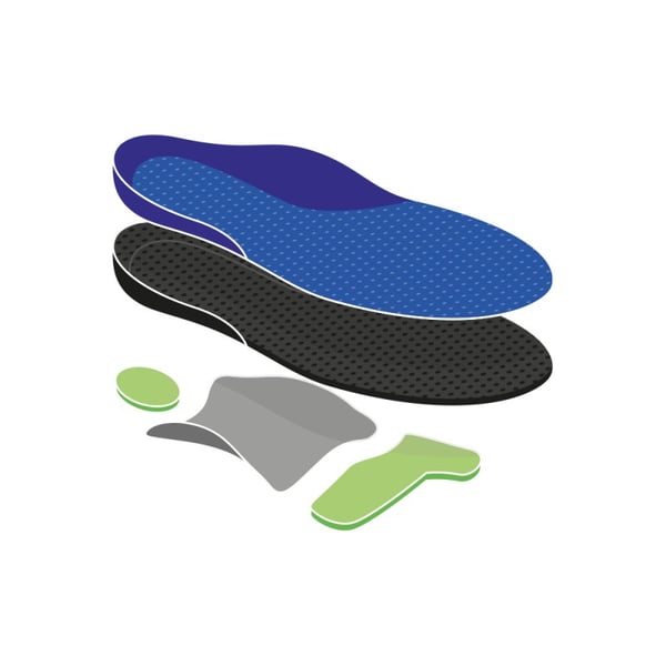 komfortsula sport högt fotvalv, 2GO ARCH SUPPORT HIGH 39/41