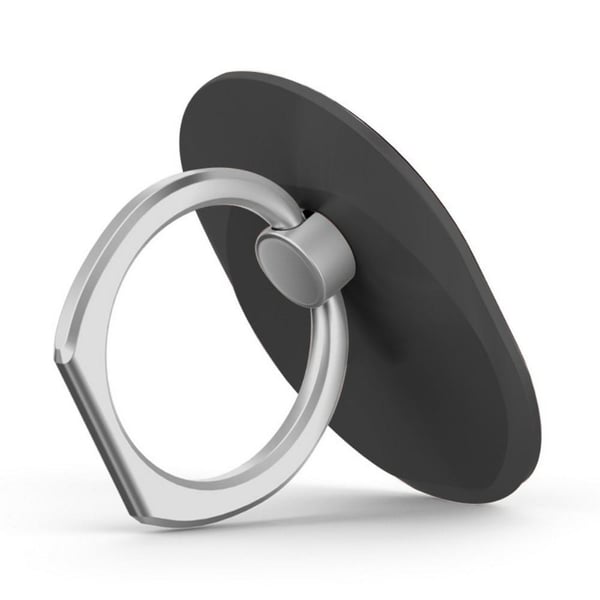 Ovalformet fingerringgreb kickstand beslag til iPhone Samsung osv.