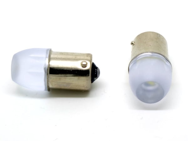 Ba15s r5w r10w 1156 Led-lamppu m. 1w cob siru 8000K 2-pack