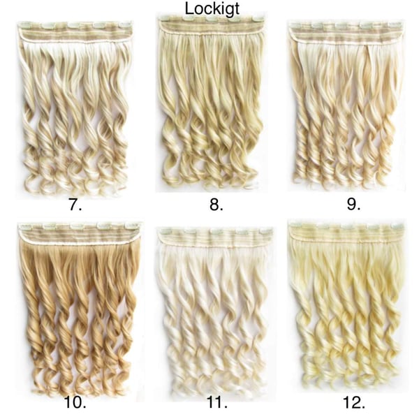 Clip-on / Hair extensions krøllete & rett 70cm - Flere farger