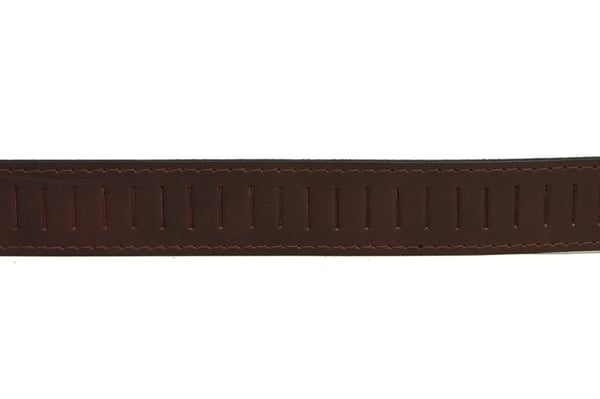 Brunt 35mm jeansbälte i kalvskinn