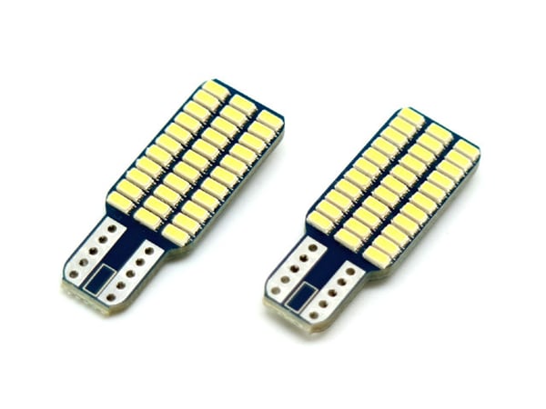 T10 w5w 6000k LED-lamput, Canbus 33 kpl 3014SMD-sirulla, 2-pack.