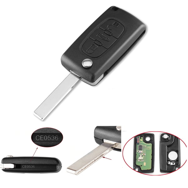 3-knapps fjernkontroll CE0536 433MHz ID46 chip HU83 for Peugeot