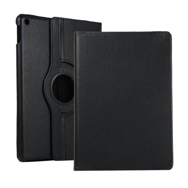 Apple iPad 10.2 2021/2020/2019 Litchi Texture Stand - etui - Sort