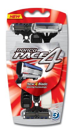 Rakhyvel Dorco Pace4 72 x 3-pack , 4-bladiga rakhyvlar för män, killar