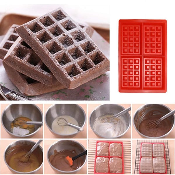 Vaffel Form i Ovnen / Silikon Baking Form - Lag Vafler i Ovnen