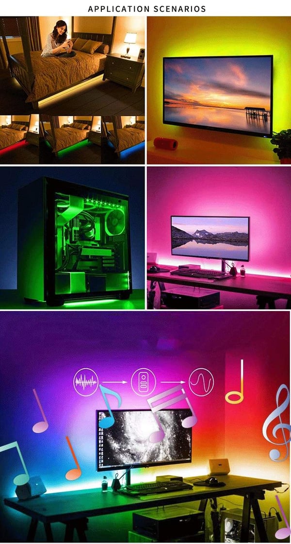 LED-loop for TV Google / Wifi + Fjernkontroll + lydkontroll