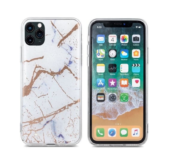 iPhone 11 Pro Max - Trendy Marmor Cover - Hvid