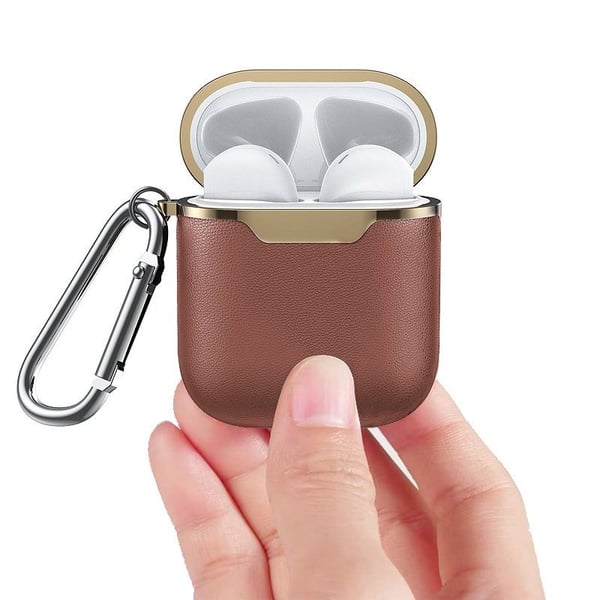 Beskyttelsesdeksel til AirPods - Brun / Gull