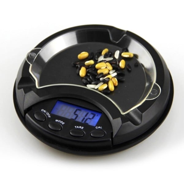 Digital gullsmedvekt 0,01 g til 500 gram - askebeger
