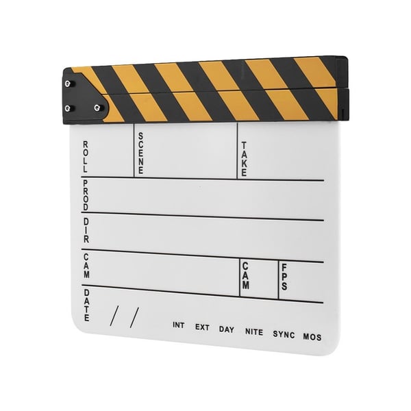 Ohjaajaelokuva Clapboard Movie Cut Scene Clapper Board - Valkoinen