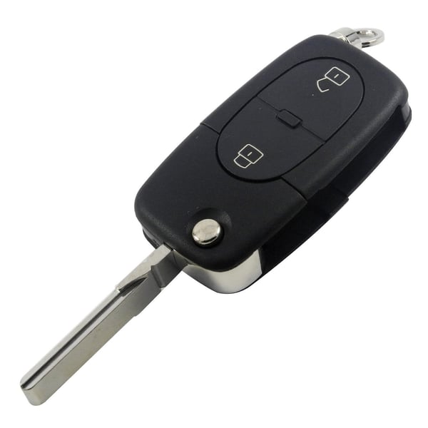 Etui til bilnøgle med 2 knapper til Audi CR2032