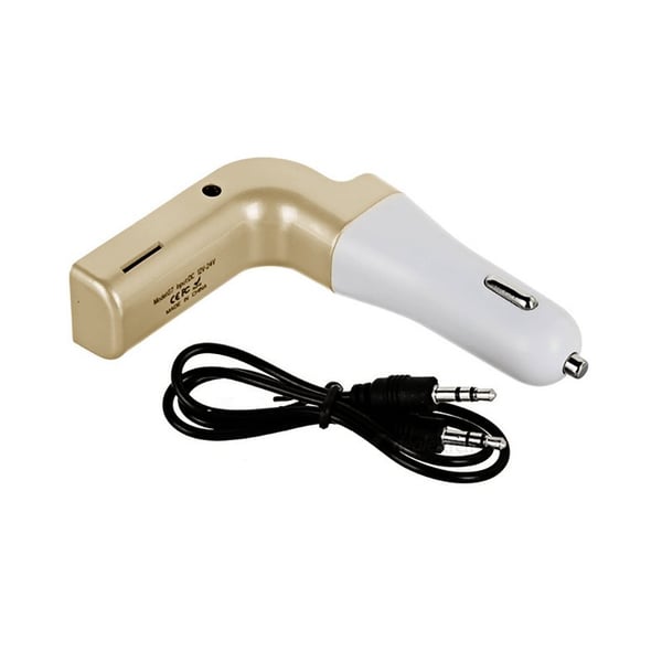 FM-sender med Bluetooth Tilslutning 4-i-1, Guld