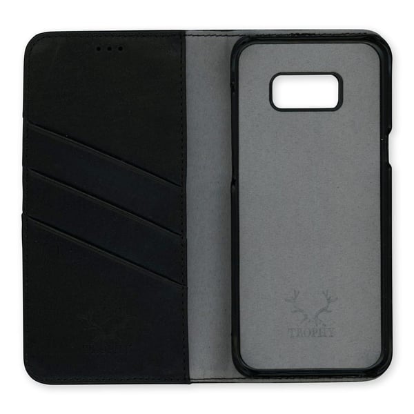Trophy Vintage Magnet Lommebok Svart Samsung Galaxy S8 Plus