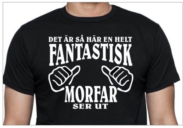 Morfar T-shirt, svart - Hur en helt fantastisk Morfar ser ut