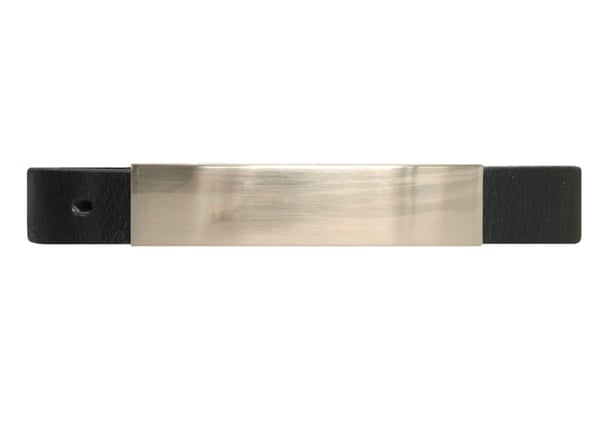 Svart 20mm damskärp i kalvläder (80cm)